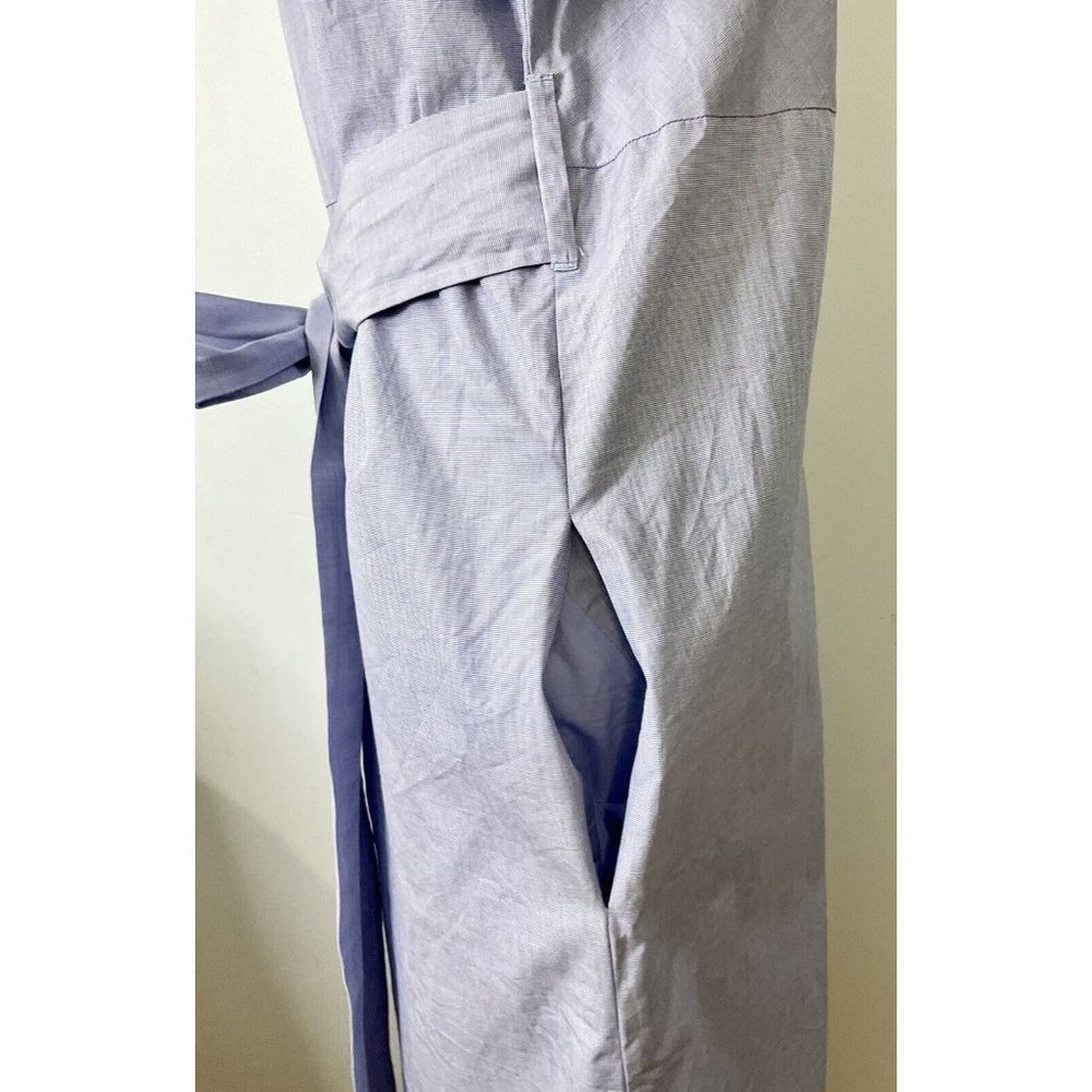COS Blue Short Sleeve Cotton Wrap Pocket Dress Size EUR 34 - Picture 6 of 12